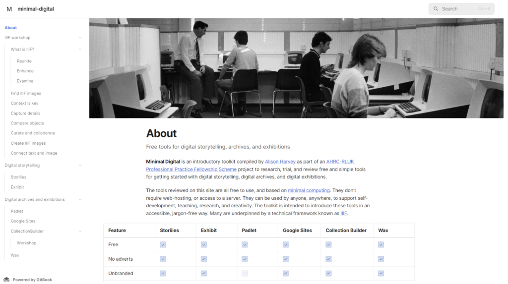 The Minimal Digital website front page